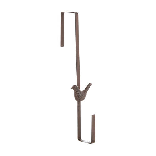 Esschert Design Cast Iron Door Wreath Hanger Bird Home Decor 35.5 cm Brown