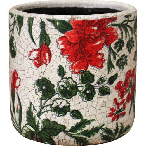LVD Terracotta Decorative Straight Planter Pot 11.5x12cm Carnation