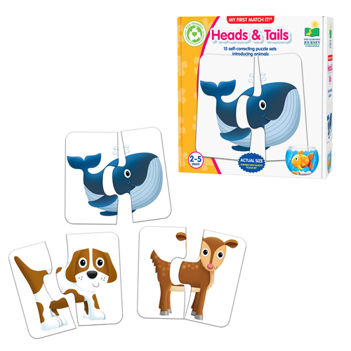 Learning Journey My First Match It Head & Tails Kids Puzzle 2-5y