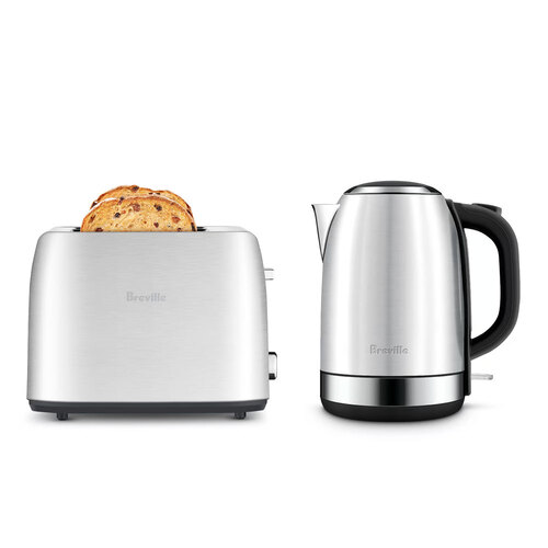 2pc Breville Electric The Breakfast Kettle and 2-Slice Toaster Set 900W