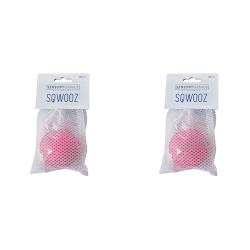 2x Mindware Sensory Genius Sqwooze Ball Kids 5y+ - Pink