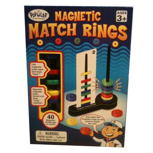 Popular Playthings Magnetic Match Rings Toy Kids 3y+