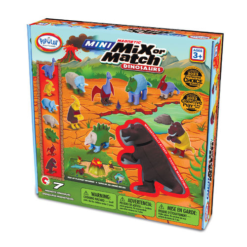 Popular Playthings Magnetic Mini Mix or Match Dinosaurs Deluxe Toy Kids 3y+