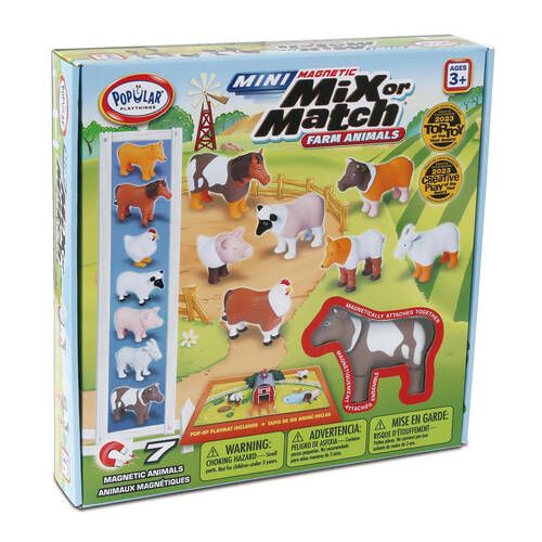 Popular Playthings Mini Magnetic Mix or Match Farm Animals STEM Toy 3y+