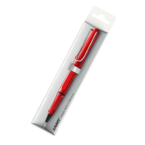 Lamy Safari Hangsell Non-Fade Plastic Rollerball Pen - Red