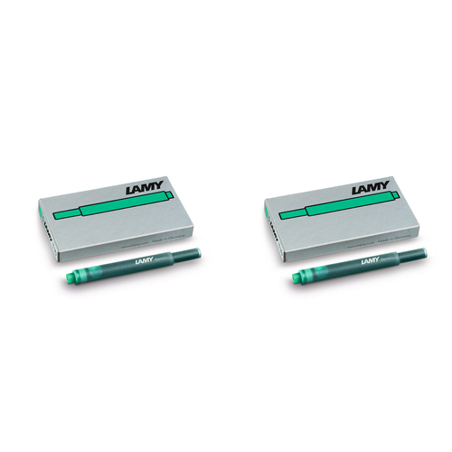 2x 5pc Lamy T10 Fountain Pen Ink Cartridges Hangsell - Green