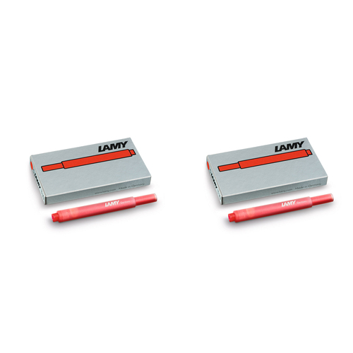 2x 5pc Lamy T10 Fountain Pen Ink Cartridges Hangsell - Red