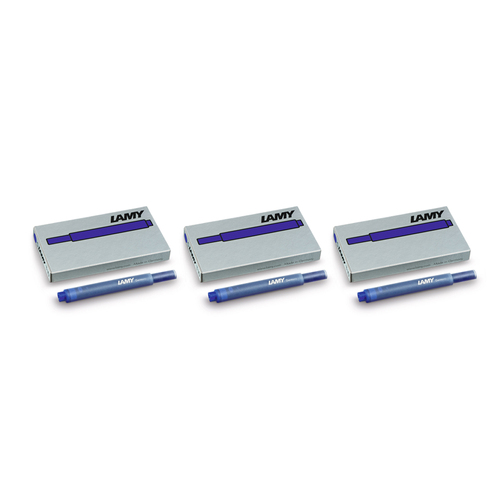 3x 5pc Lamy T10 Fountain Pen Ink Cartridges  Fits Safari Pens - Blue