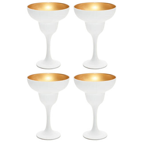 4pc Artcraft Luna Classic Martini Glass Party Beverage 305ml White/Gold