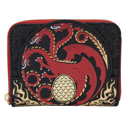  House Of The Dragon Print House Targaryen Sigil Zip Wallet 5x4in