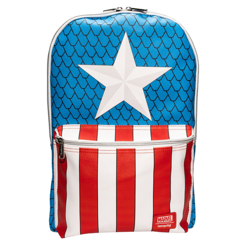 Captain America Costume Mini Backpack w/ Pin