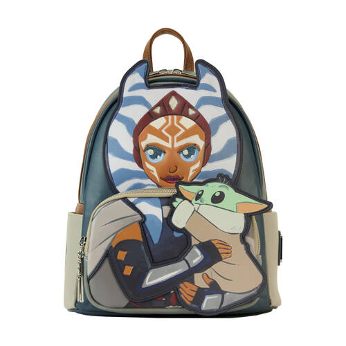 Star Wars The Mandalorian Ahsoka w/ Grogu Leather Mini Backpack 23x27cm