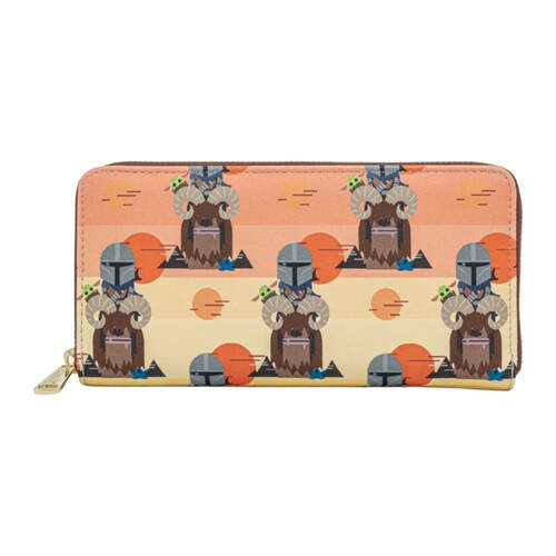Star Wars The Mandalorian Bantha Ride Zip Purse Wallet