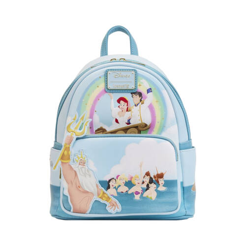 The Little Mermaid 1989 Triton's Gift Womens Mini Backpack 10.5in