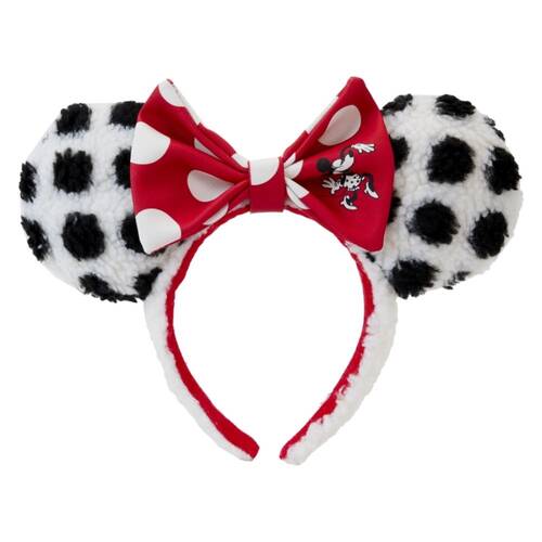Disney Minnie Rocks The Dots Sherpa Headband Head Accessory