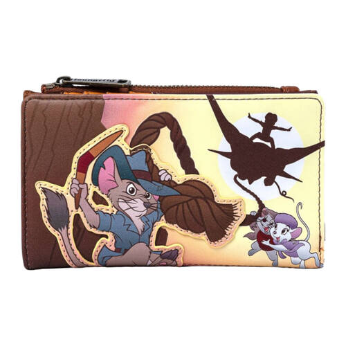 The Rescuers Down Under Flap Purse Coin Wallet 6in