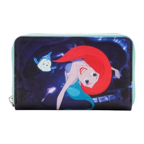 The Little Mermaid 1989 Princess Scenes Zip Purse 4”