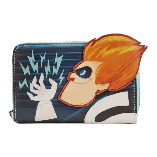 Loungefly Faux Leather The Incredibles Syndrome Glow Zip Around Wallet