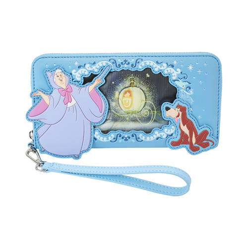 Cinderella Princess Lenticular Zip Around Wallet 8x4in