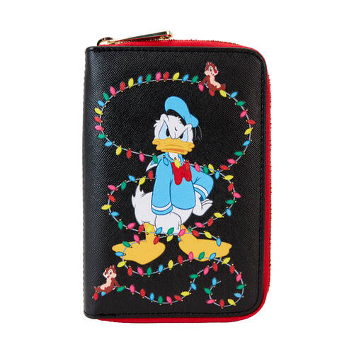 Disney Donald Wrapped In Lights Women's Zip Wallet 6x4in