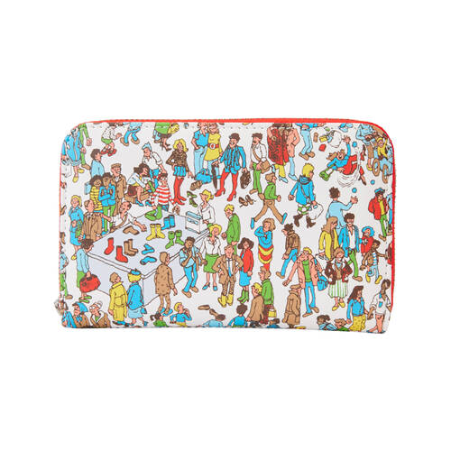 Loungefly Where's Wally Art Print Zip Around Wallet Money Pouch