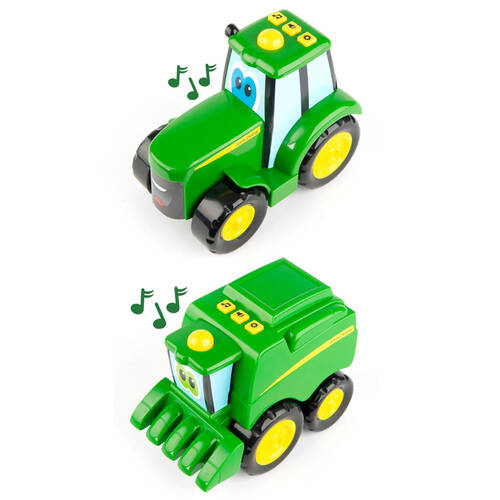 2PK John Deere Johnny & Cory Lights N Sounds Trucks - Assorted