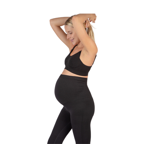 Supacore Jenny Women's Pregnancy Support Leggings-Long Length Black L