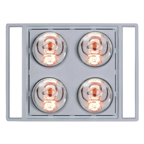 Heller LED 3 in 1 Bathroom Essential w/ Duct Kit Silver