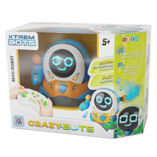 Blue Rocket Xtrem Bots Control/Program Crazy Bots Roll Lids/Children 4y+