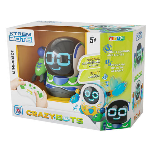 Blue Rocket Xtrem Bots Control/Program Crazy Bots Rock Kids/Chldren 4y+