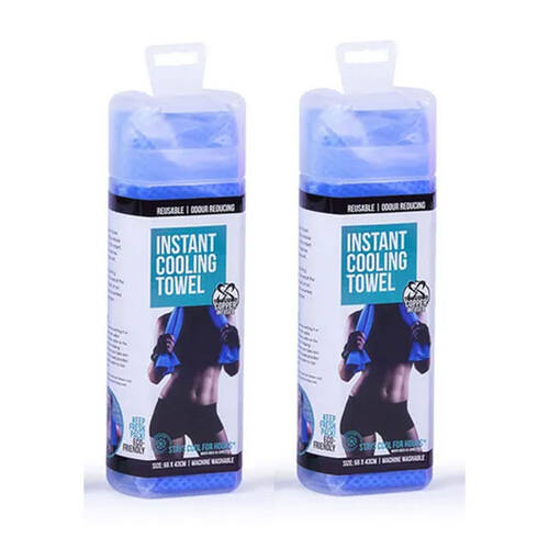 2PK Instant Cooling Towel - Blue
