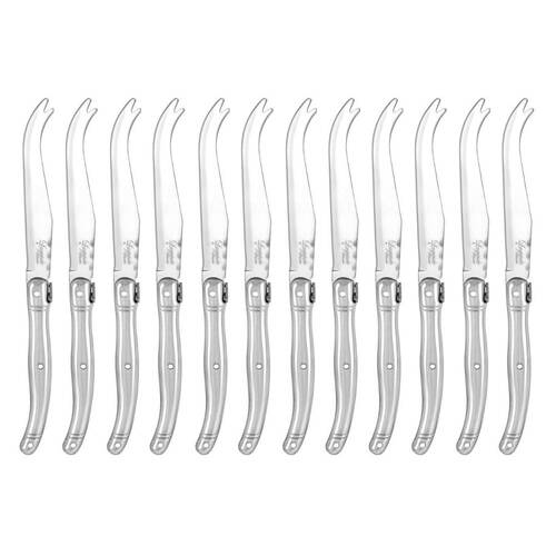 12pc Laguiole Silhouette 23.5cm Stainless Steel Cheese Knife - Silver