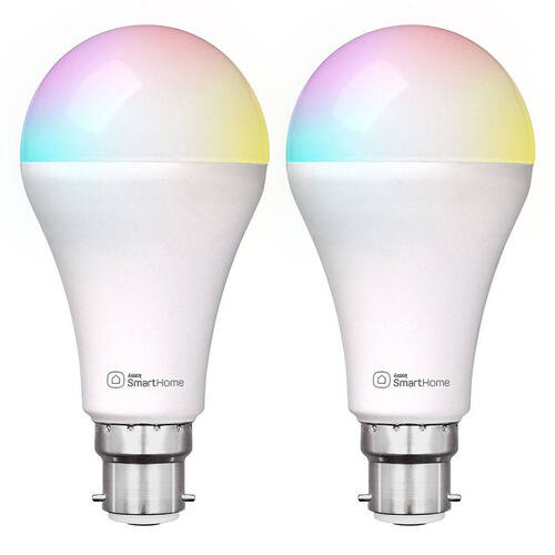 2PK Laser 10W B22 Smart RGB LED Bulb