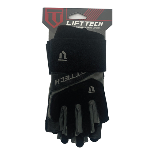 Lifttech Fitness Klutch Weight Gloves w/ Wrist Wrap - L