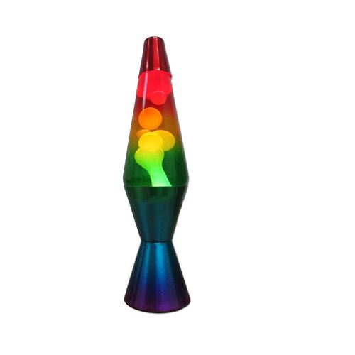 Rainbow Retro Liquid Lava Lamp Party Decor Light 37cm