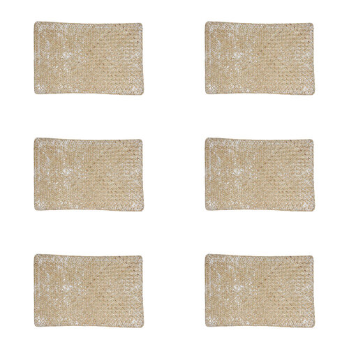 6PK LVD Placemat Long Weavewash Decorative Home Kitchen Decor 45x30cm