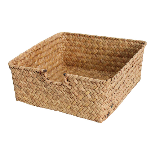 LVD Straw 20cm Napkin Holder Basket Storage Square - Natural