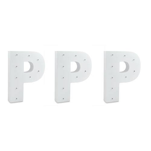 3x2pc P Letter Alpha Light Art Novelty Party Celebration Room Decor