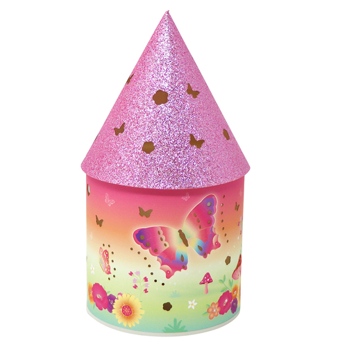 Pink Poppy Rainbow Butterfly Colour Changing Glitter Night Light 3y+