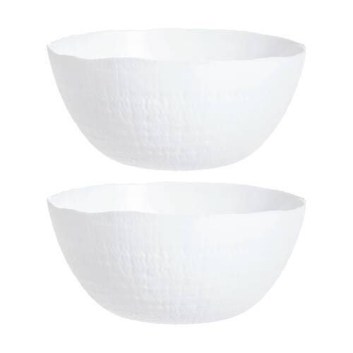 2pc Luminarc Ammonite Serving Bowl 23x10.5cm Serveware Opal Glass White