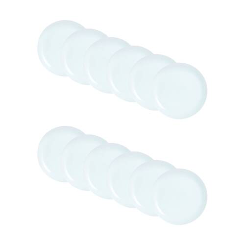 2x 6pc Luminarc Diwali Dinner Plate 25x25x1.7cm Serveware Opal Glass White