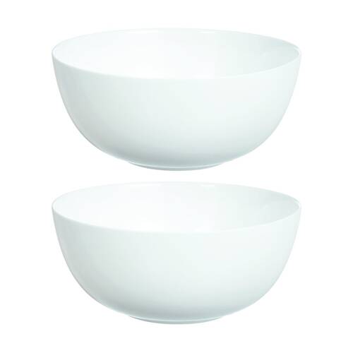 2pc Luminarc Diwali Serving Bowl 21x21x9.3cm Serveware Opal Glass White