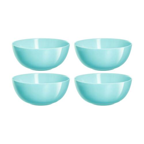 2x 2pc Luminarc Diwali Salad Bowl 21x9.3cm Serveware Opal Glass Turquoise