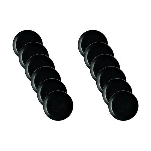 2x 6pc Luminarc Diwali Dinner Plate 27x2cm Serveware Opal Glass Black