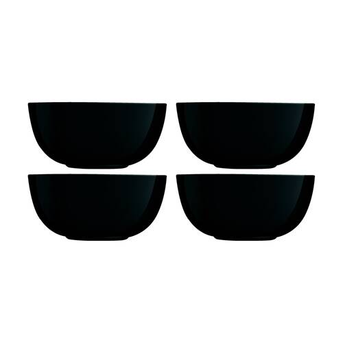 2x 2pc Luminarc Diwali Salad Bowl 21x10cm Serveware Opal Glass Black