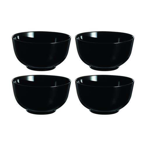 4pc Luminarc Diwali Cereal Bowl 15x8cm Serveware Opal Glass Black