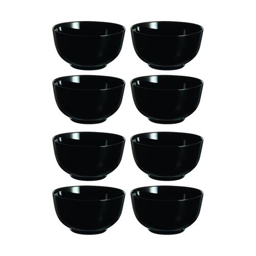 2x 4pc Luminarc Diwali Cereal Bowl 15x8cm Serveware Opal Glass Black