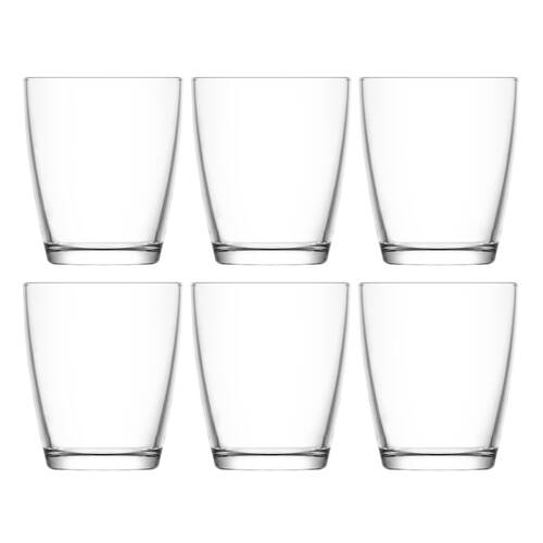 6pc Artcraft Luna Modern Design Hi-Ball Drinking Glass 340ml Clear