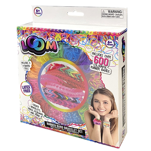 Loom Rubber Band Bracelet Starter Set w/600 Bands