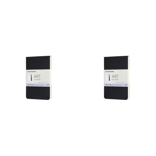 2PK Moleskine Art Hardcover Sketch/Drawing Pad Black - Pocket